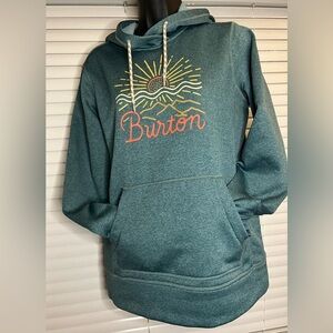 Burton Women's Hoodie in Teal with Sunburst Design